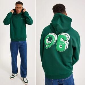 J. LINDEBERG Karson Graphic Hoodie 1996 Wild Life Rain Forest Green Small NEW